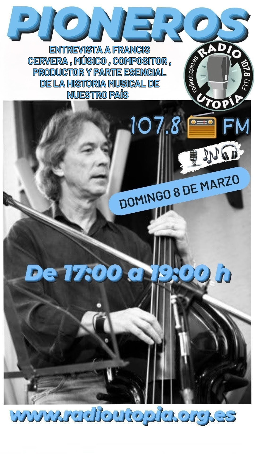 Entrevista a Francis Cervera en Pioneros, no ye pierdas el próximo programa