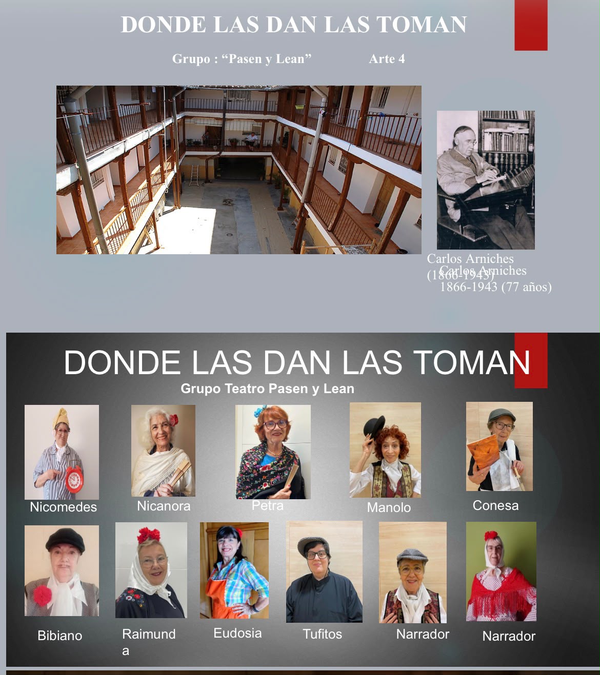 Radionovela de Carlos Arniches «La Venganza de la Petra o Donde las Dan Las Toman» con Arte 4 y Pasen y Lean en Radio Utopía
