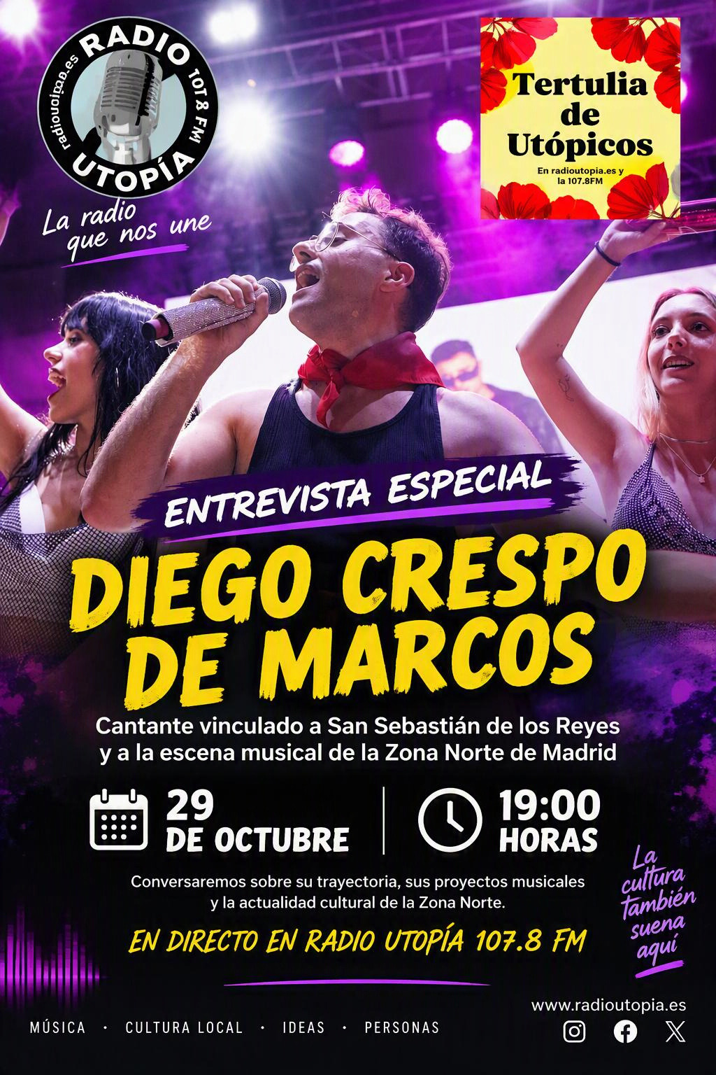 El próximo jueves, termina el Curso de Radio con un Especial de Tertulia de Utópicos.